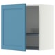 METOD Wall cabinet with dish drainer, white/Lerhyttan blue, 60x60 cm