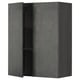 Dark grey kitchen cabinet, METOD, concrete effect, rectangular, 2 doors, 1 adjustable shelf.