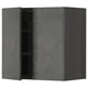 METOD kitchen cabinet in dark grey with shelves.