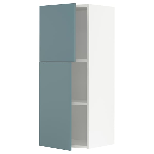 METOD kitchen cabinet, turquoise, with adjustable shelf, two doors.