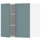 METOD kitchen cabinet, turquoise, with shelves.
