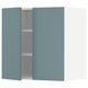 METOD kitchen cabinet, turquoise, with shelves.
