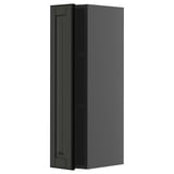 METOD black kitchen cabinet, rectangular, with beveled edges.
