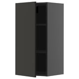 METOD wall cabinet, black, square, modern design.