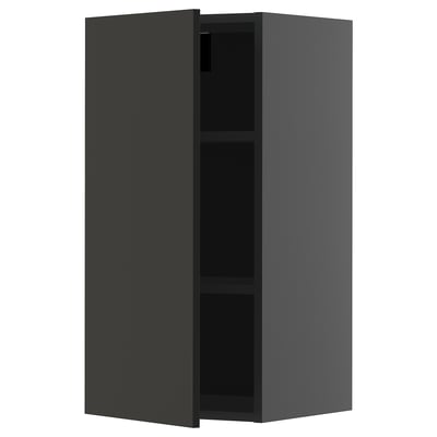 METOD wall cabinet, black, square, modern design.