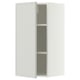METOD Wall cabinet with shelves, white/Aspudden light grey, 40x80 cm