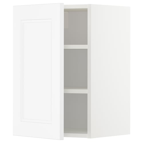 METOD white wall cabinet with adjustable shelf, minimalist design.