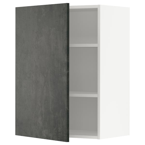 METOD wall cabinet, dark grey, square, modern design.