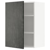 METOD wall cabinet, dark grey, square, modern design.