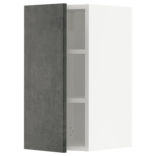 METOD kitchen cabinet: dark gray, rectangular, two shelves, modern design.