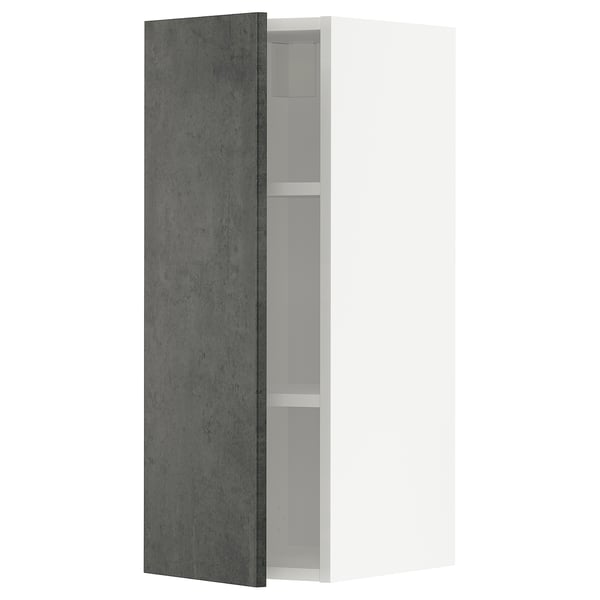 Modern dark grey cabinet, wall-mounted, rectangular shape, part of METOD kitchen system.