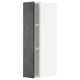 METOD wall cabinet, dark grey, white interior, rectangular, modern kitchen unit.