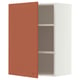 METOD Wall cabinet with shelves, white/Terrsjö red-brown wave pattern, 60x80 cm