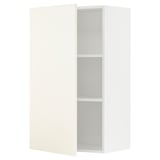Ikea METOD kitchen cabinet: white, rectangular, two-shelf design with adjustable shelves.