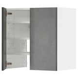 METOD grey cabinet, modern kitchen storage with adjustable shelves.