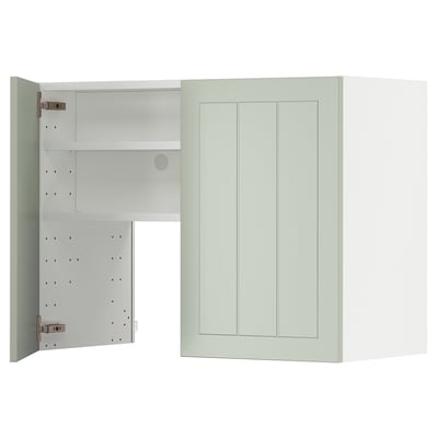 METOD kitchen cabinet - green, rectangular, wooden, adjustable shelves.