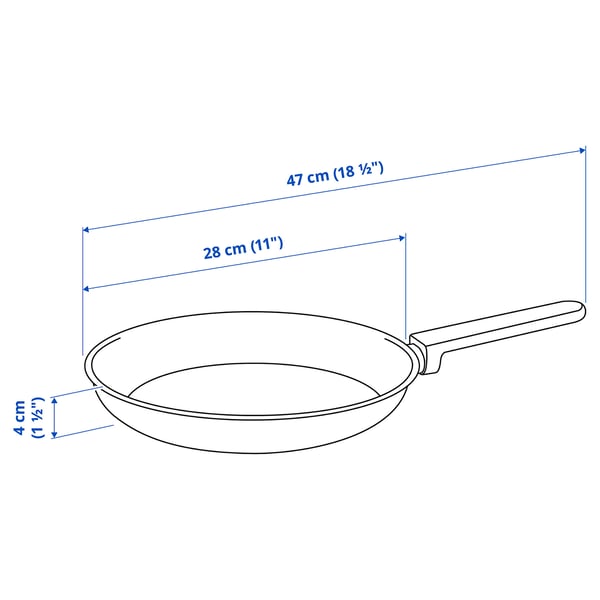 Illustration with measurements for the product: MIDDAGSMAT.