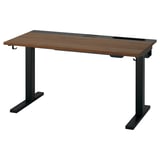 Mitzon desk: wood top, black legs, adjustable.