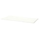 A white MITTZON office table. Its rectangular, made from melamine foil and particleboard, with durable, stain-resistant surfaces.