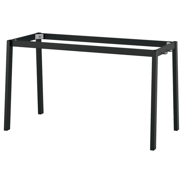 A black MITTZON metal table frame with four angled legs and crossbars.