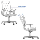 Illustration with measurements for the product: MULLFJÄLLET.