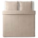 Option: Natjasmin bedding: beige, rectangular, striped, smooth fabric, includes duvet cover and pillowcases.