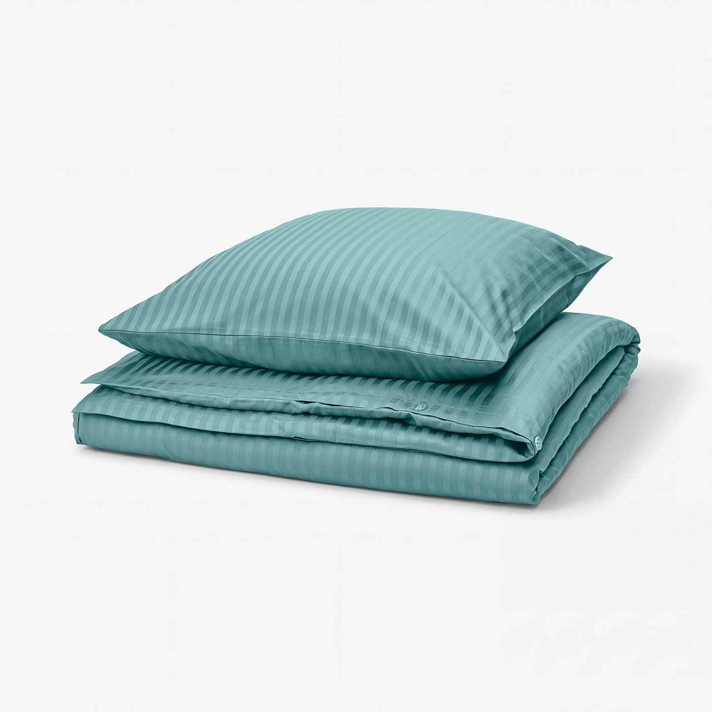 NATTJASMIN Duvet cover and pillowcase, blue-green, 140x200/80x80 cm