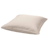 A beige, square-shaped pillowcase made of soft cotton and lyocell with a smooth design.