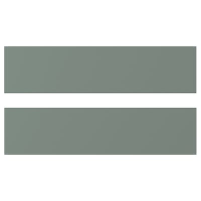 Image shows two horizontal grey-green panels, smooth and rectangular, representing NICKEBO fronts.