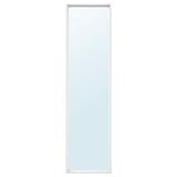 NISSEDAL mirror, sleek light frame, hangs vertical or horizontal, safe bathroom glass.
