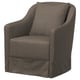 NORDKROKEN grey upholstered armchair, recycled fabric, sleek & comfortable.