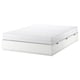 Option: White NORDLI bed frame with 6 drawers and foam mattress.