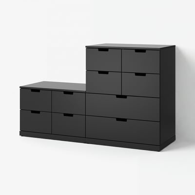 NORDLI Chest of 10 drawers, anthracite, 160x99 cm