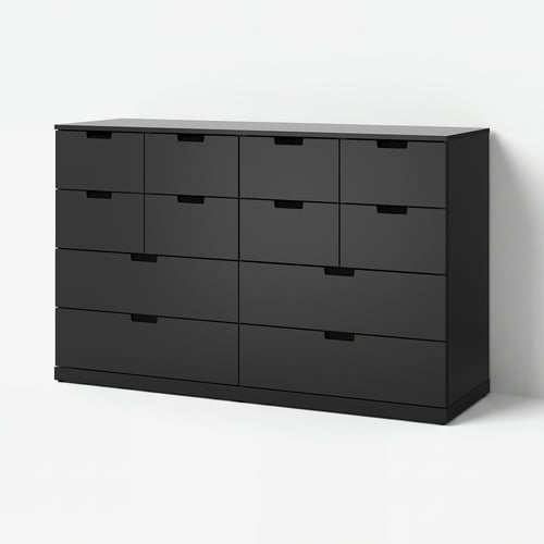 NORDLI Chest of 12 drawers, anthracite, 160x99 cm