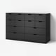 NORDLI Chest of 12 drawers, anthracite, 160x99 cm