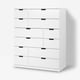 NORDLI Chest of 12 drawers, white, 120x145 cm