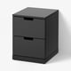 NORDLI Chest of 2 drawers, anthracite, 40x54 cm