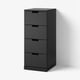 NORDLI Chest of 4 drawers, anthracite, 40x99 cm
