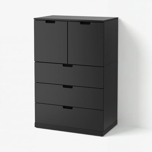 NORDLI Chest of 5 drawers, anthracite, 80x122 cm