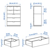 Illustration with measurements for the product: NORDLI.