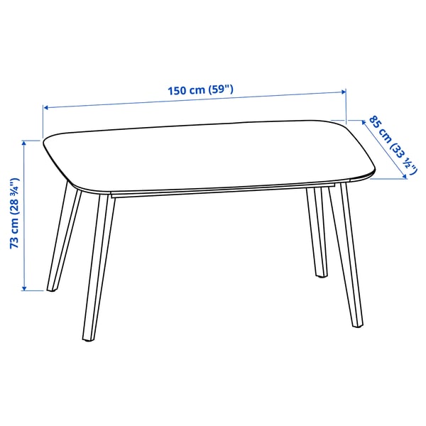 Illustration with measurements for the product: NORDMYRA.