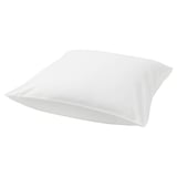 White NORDRUTA pillow, soft cotton flannel, smooth square shape.