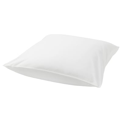 White NORDRUTA pillow, soft cotton flannel, smooth square shape.