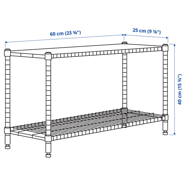 Illustration with measurements for the product: OMAR.