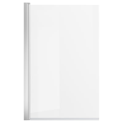 OPPEJEN shower glass door, clear and safety tempered. Anodized aluminum frame, modern minimalist design.