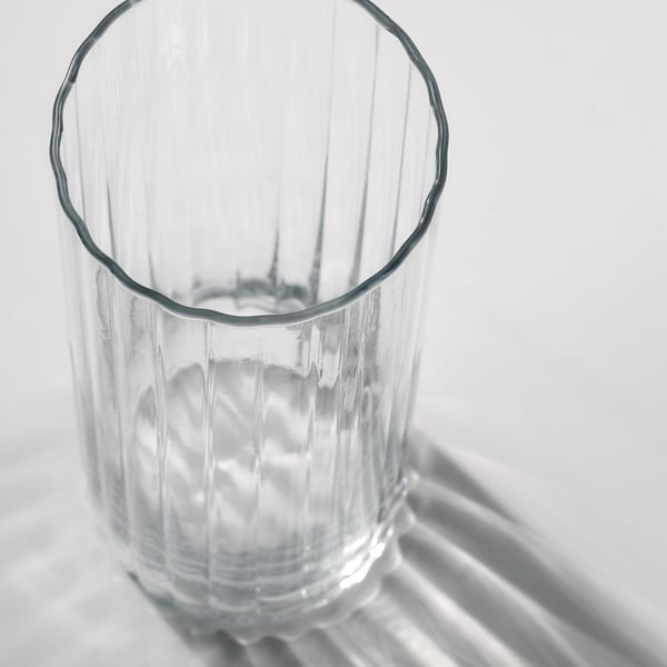 PÄRLGLADA Vase, clear glass, 18 cm