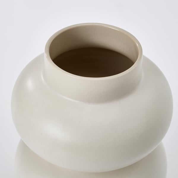 PÄRLHÄGG Vase, beige, 22 cm