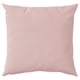 A square cushion, PARADISBUSKE, soft blush color, textured wavy design, made from recycled materials.