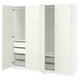 PAX / BERGSBO Wardrobe combination, white/white, 200x60x201 cm