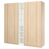 PAX / FORSAND Wardrobe combination, white stained oak effect white stained oak effect/white, 235x60x236 cm